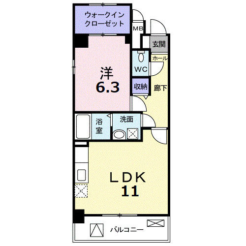 カーサＡＮ（アン）の間取り