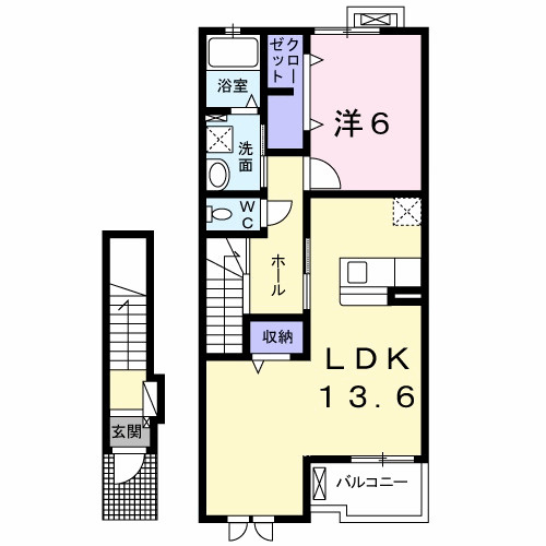 ヴィル　ＴＳＳ　Ｂ棟の間取り