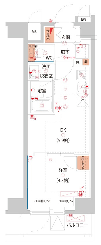 ハーモニーレジデンス東京サウス大塚の間取り