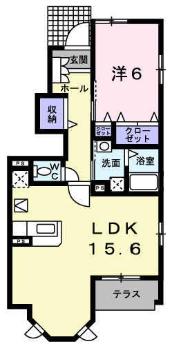 メゾンド　カルムＢの間取り