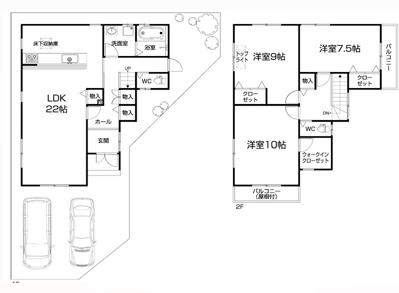 薪堀切谷の間取り