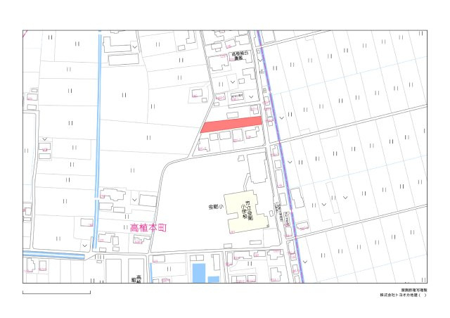 高植本町　土地の地図