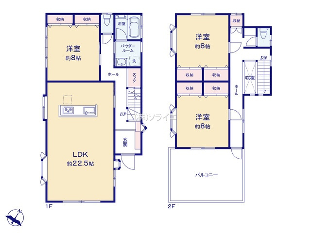 川越市稲荷町　中古戸建の間取り