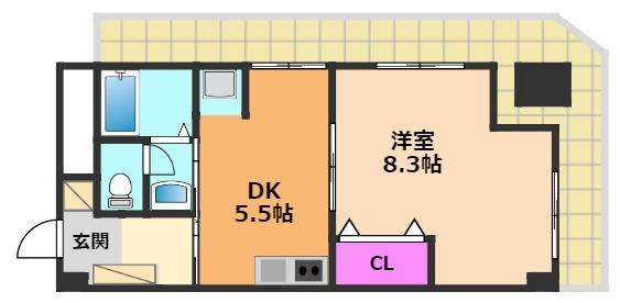 エステート茨木駅前の間取り