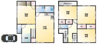 【間取り】 | 垣内4丁目戸建
