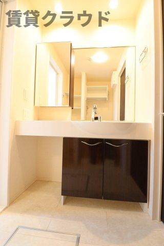 D-roomちはら台Cの洗面所|スペースが確保できる洗面所です