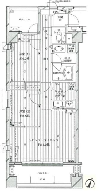 コスモリード西馬込の間取り