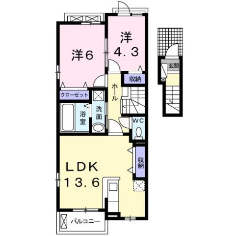 サウレ　Ⅱの間取り