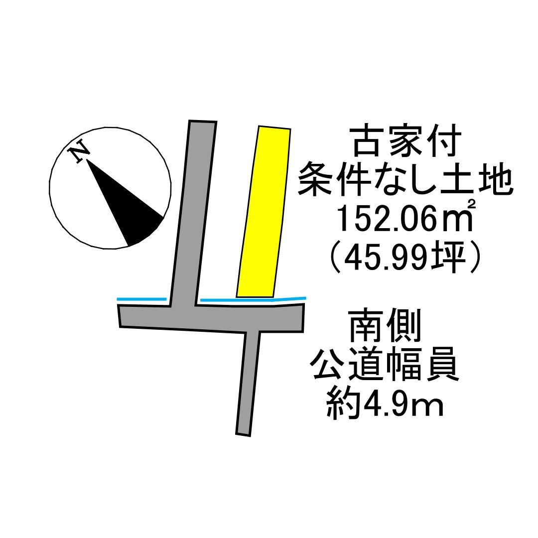府中市府中町　380万の土地図