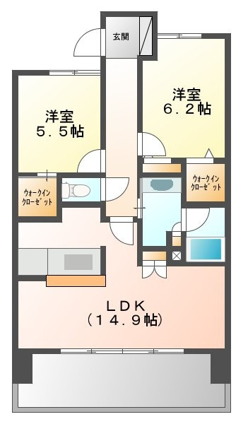 ポレスター野田屋町弐番館の間取り