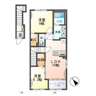 【間取り】 | 阿見町うずら野３丁目新築アパート（仮