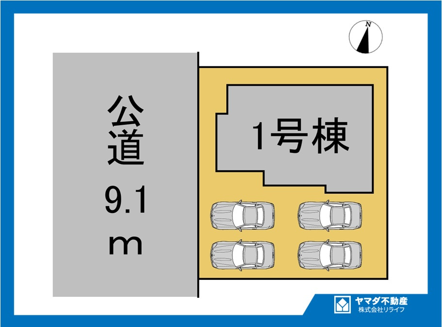 ブルーミングガーデン　犬山市中唐曽　全１区画分譲の区画図|■区画図
■YAMADA電機の　ヤマダ不動産　株式会社リライフ　
いつでもお問合わせ下さい。