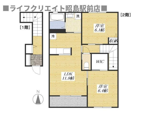 昭島市玉川町５丁目のアパート