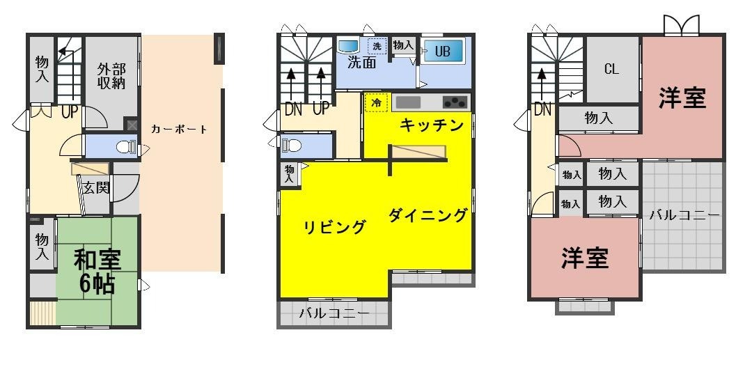 ６７６１３　岐阜市室津町二丁目 中古住宅の間取り