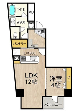 BRAVE北浜の間取り