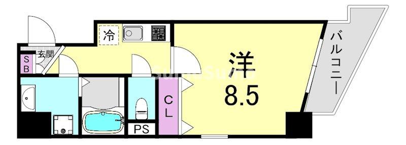 アドバンス難波レーヴの間取り