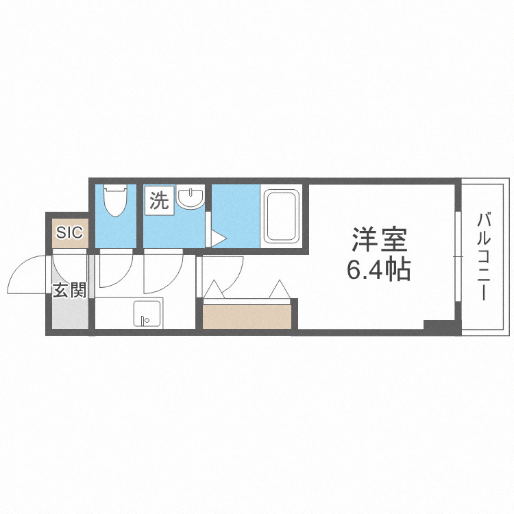 エスリードレジデンス大阪福島フロントの間取り