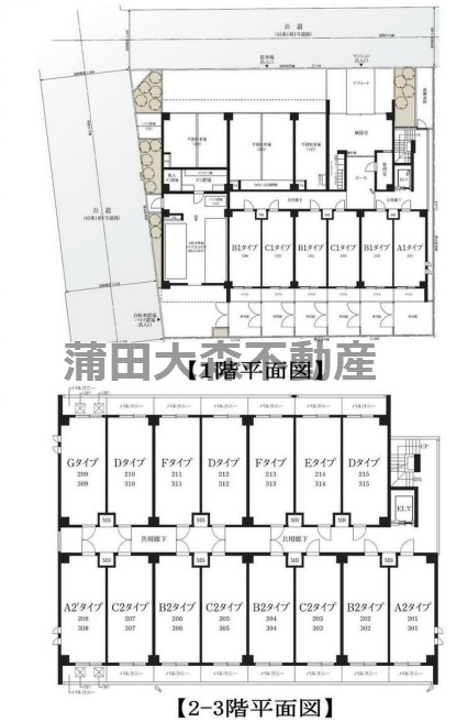 クレイシア矢口の区画図