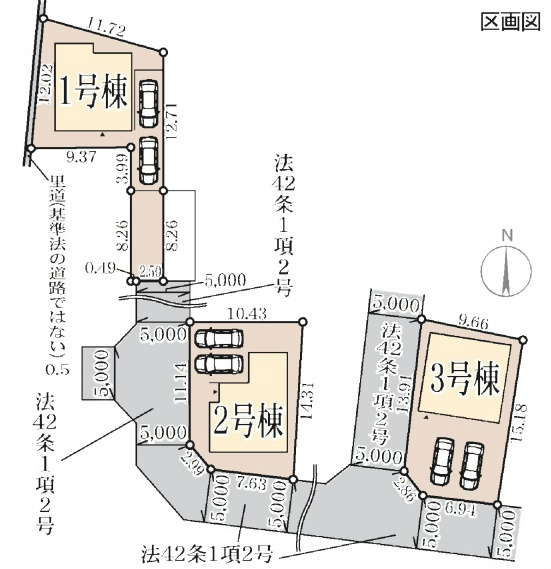 ◆泉佐野市日根野　第8期　新築一戸建ての区画図|全3区画
