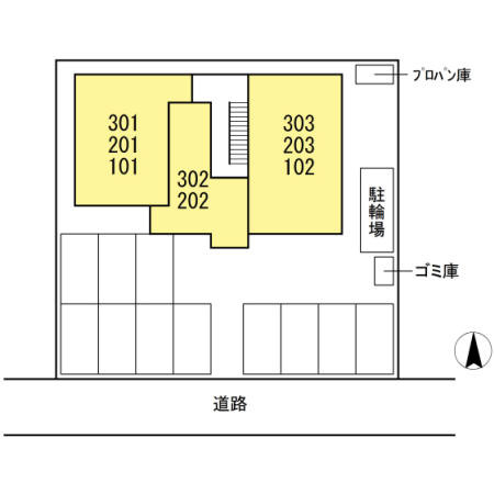 ラフォーレFの区画図