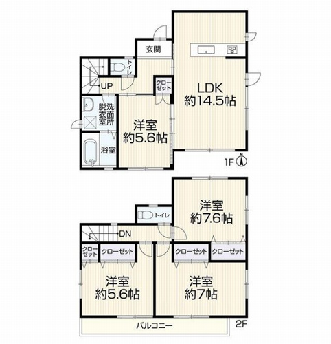 【仲介手数料０円】平塚市横内　中古戸建の間取り|平塚市横内　中古戸建