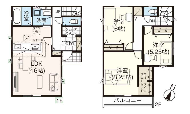 上尾市小泉　16期　新築一戸建て　グラファーレ　01