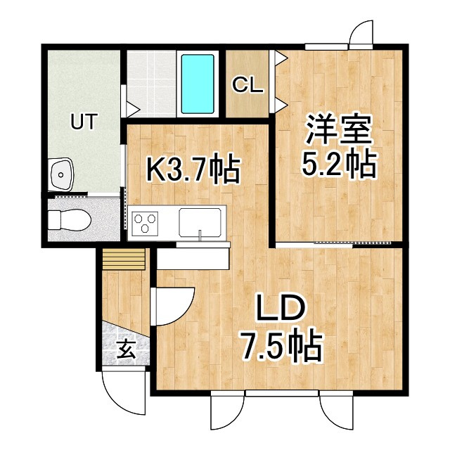 エスペランサ新得Ⅶの間取り