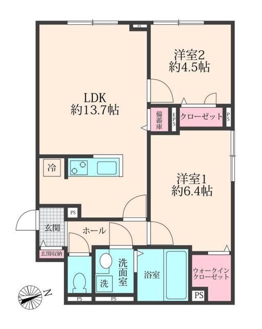 ジャルダンヴェール武蔵野の間取り