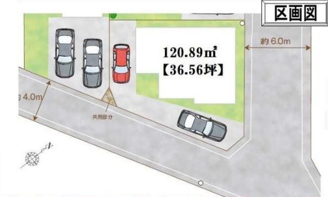 さいたま市見沼区深作3丁目の区画図