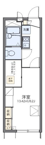 レオパレスブルースカイの間取り|代表的な間取のため実際の間取とは異なる場合があります