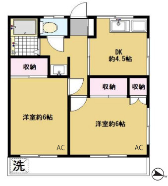 武蔵野ハイツ司Ｃの間取り