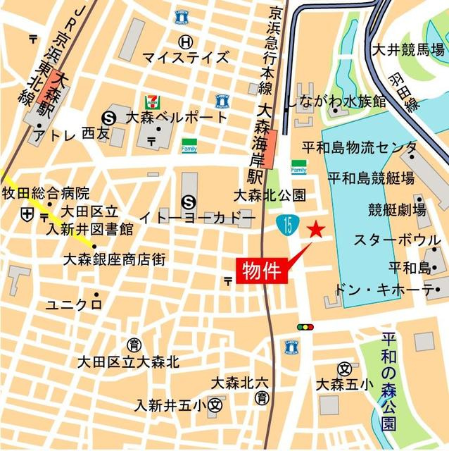 大森パーク・ホームズ　ベイサイドコートの地図