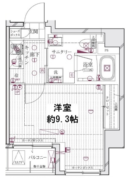 レガリス清澄白河ブロッサムの間取り|間取りです。