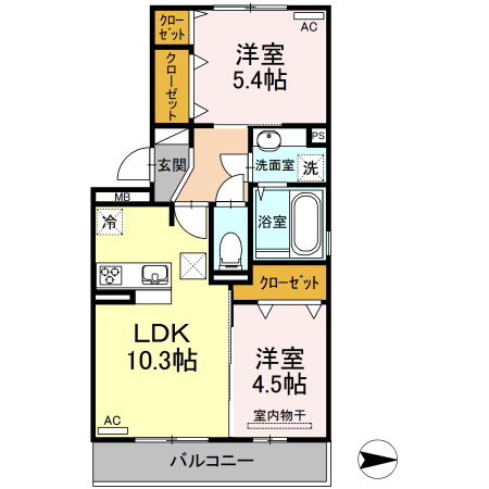 D-room蓮台寺の間取り