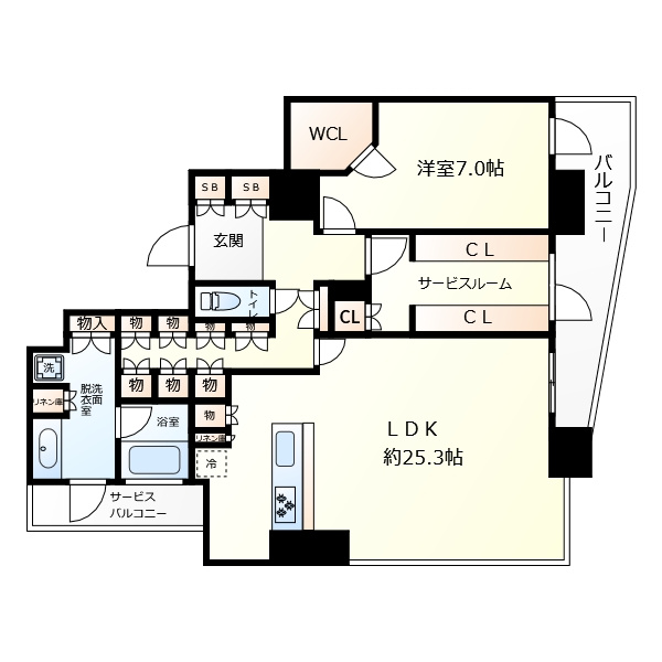 北浜ミッドタワーの間取り|北浜ミッドタワー　間取り