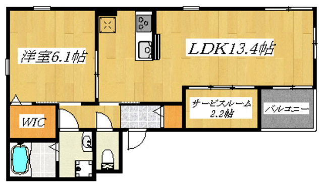 ＬＵＸの間取り|広々1SLDKのお部屋です！