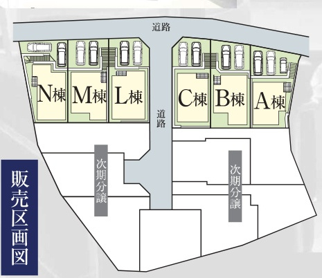 泉区岡津町 新築戸建N棟 5380万円の区画図