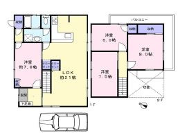 三木市自由が丘本町貸家の間取り