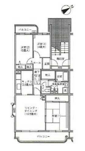 コーポレート東所沢Ⅰの間取り