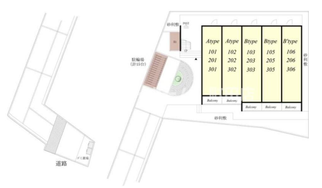 リブリ・王禅寺西※初期費用分割あと払いサービス利用可能物件の区画図