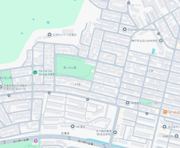 神戸市須磨区北落合　第2期　新築一戸建ての地図