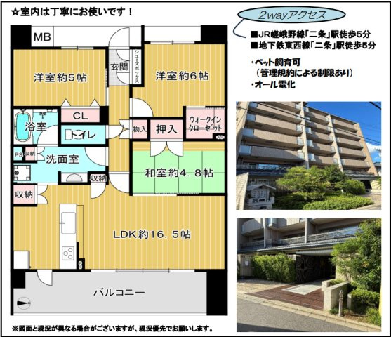 サンメゾン京都二条月光町ゲートの間取り