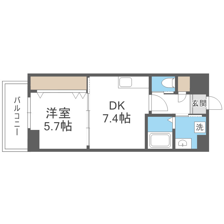 大阪市城東区野江２丁目の賃貸マンションの間取り