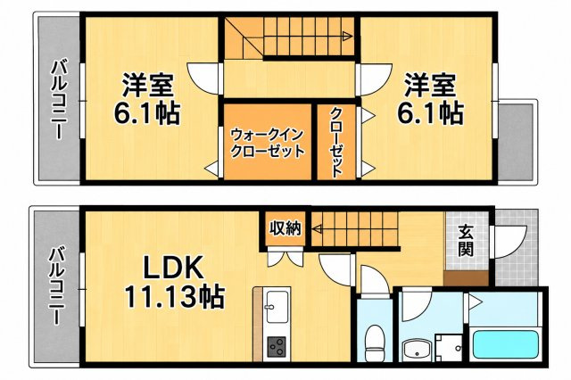 Rui's FAVeLaの間取り|別号室タイプ