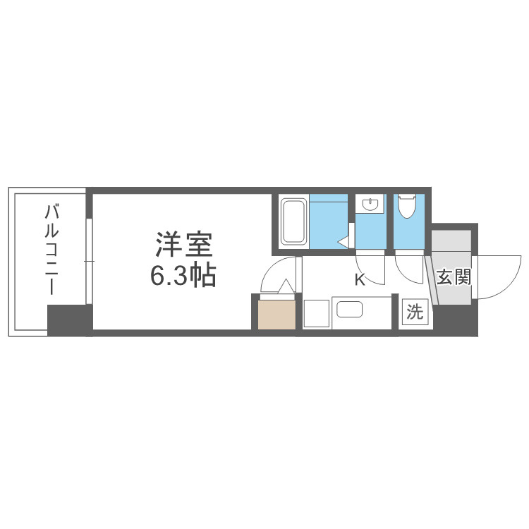 大阪市城東区今福西３丁目の賃貸マンションの間取り