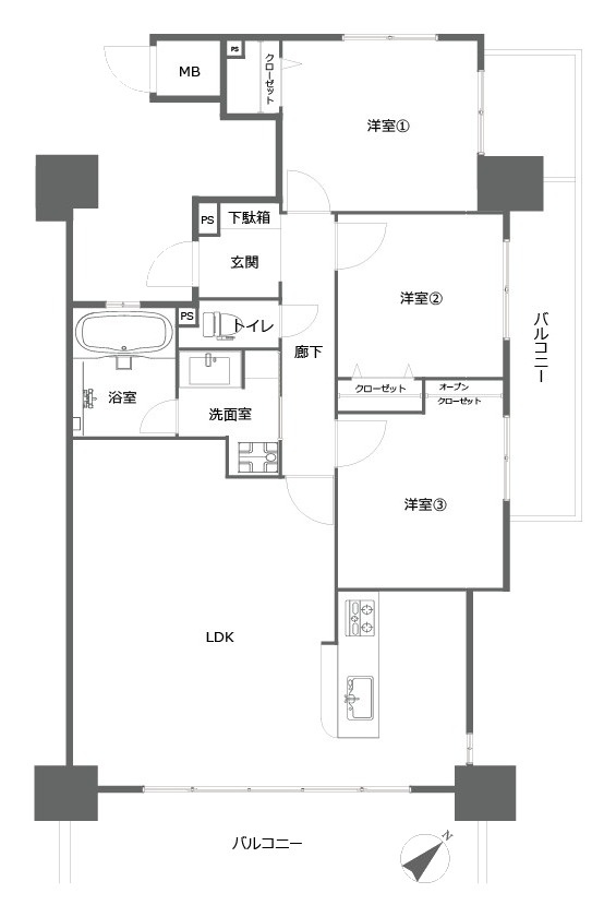 ロワール春日原L-IDEAの間取り|間取り