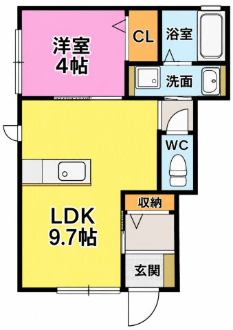 太宰府市吉松１丁目のアパートの間取り
