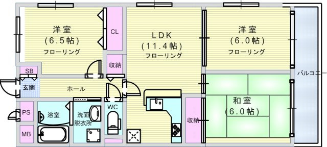 サンフラッツ南桜塚の間取り