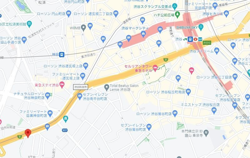 グランドガーラ渋谷の地図