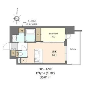 S-RESIDENCE難波西alterの間取り